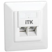 CS2-1C5EF-22-G Розетка инф. настенная RJ45 кат. 5Е FTP 2 порта GENERICA