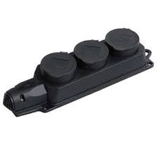 PKR61-016-2-K02 Розетка (колодка) 3-местная РБ33-1-0м с защитными крышками IP44