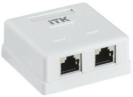 CS2-1C5EF-22 ITK Настенная инф. розетка RJ45 кат. 5E FTP 2-порт