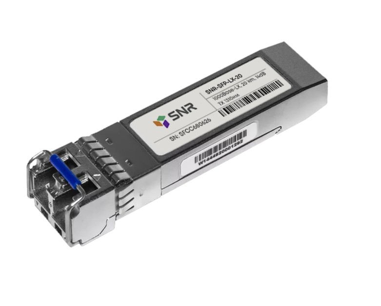 SNR-SFP-LX-20 Двухволоконный модуль, SFP 1000Base-LX, 1310нм, 20 км, LC, DDM