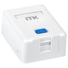 CS2-012 ITK Корпус настенной розетки для 1 мод. (Для модулей Keystone Jack)