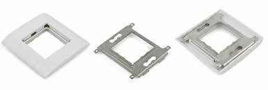 Лицевая панель 80х80мм для 2-х модулей 45х22.5 Hyperline FP-M45-1-WH