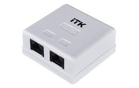 CS2-1C5EU-2-1 ITK Внутренняя инф. розетка RJ45 кат. 5Е UTP 2 порта