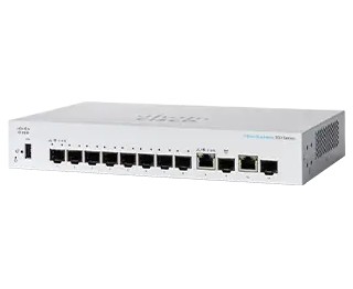 Коммутатор Cisco CBS350-8S-E-2G-EU, 8 портов SFP, 2 комбо-порта 1G