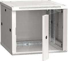 Шкаф LINEA W 9U 600x450 мм дверь стекло, RAL7035